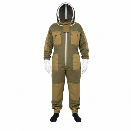 Premium Ventilated Bee Keeping Suit – Khaki Brown