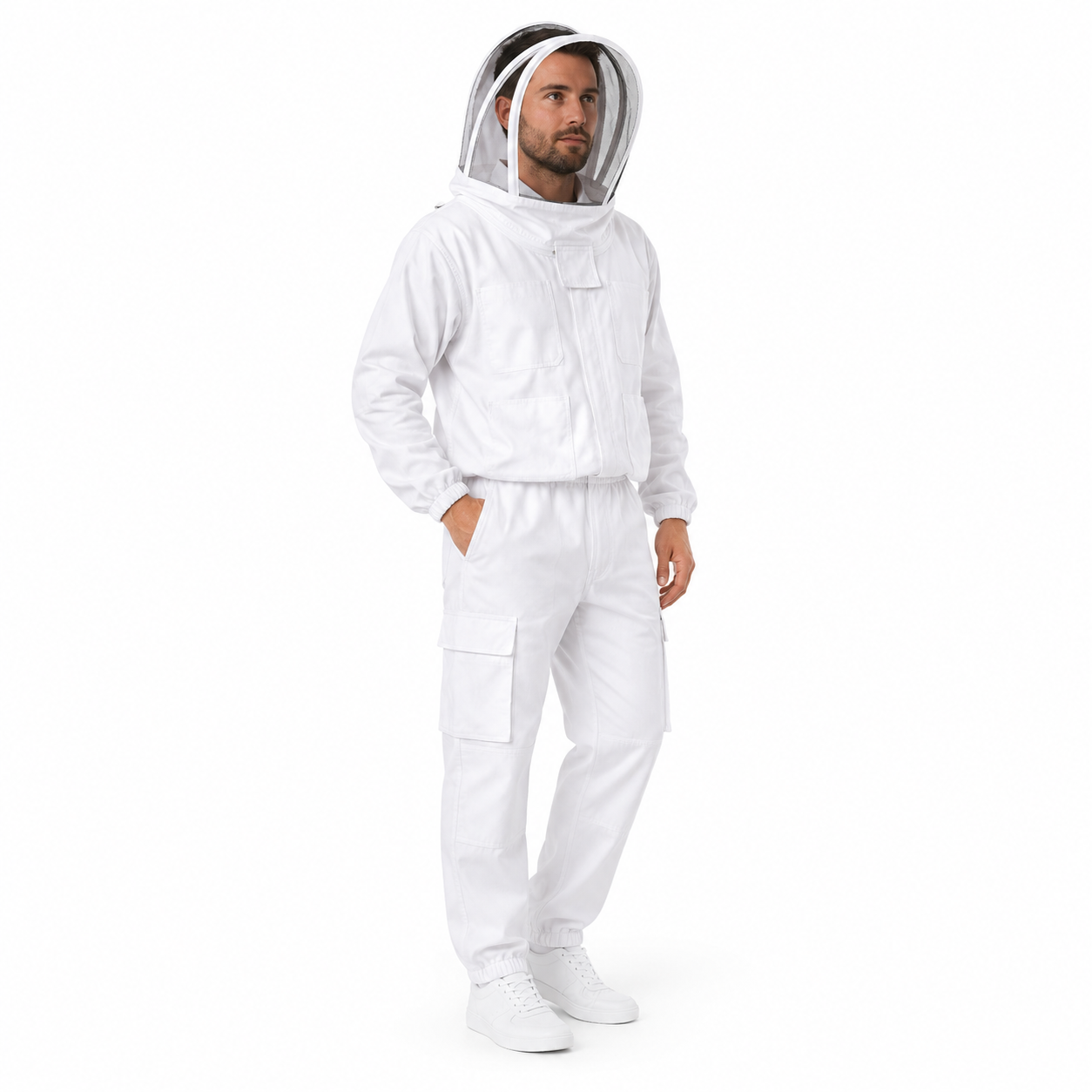 Cotton Bee Keeping Trouser - White