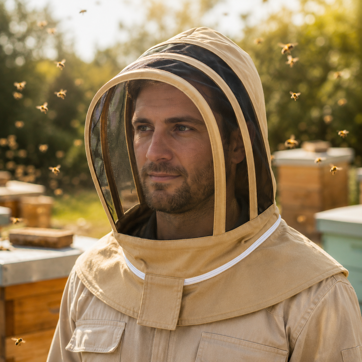 Cotton Bee Keeping Hood