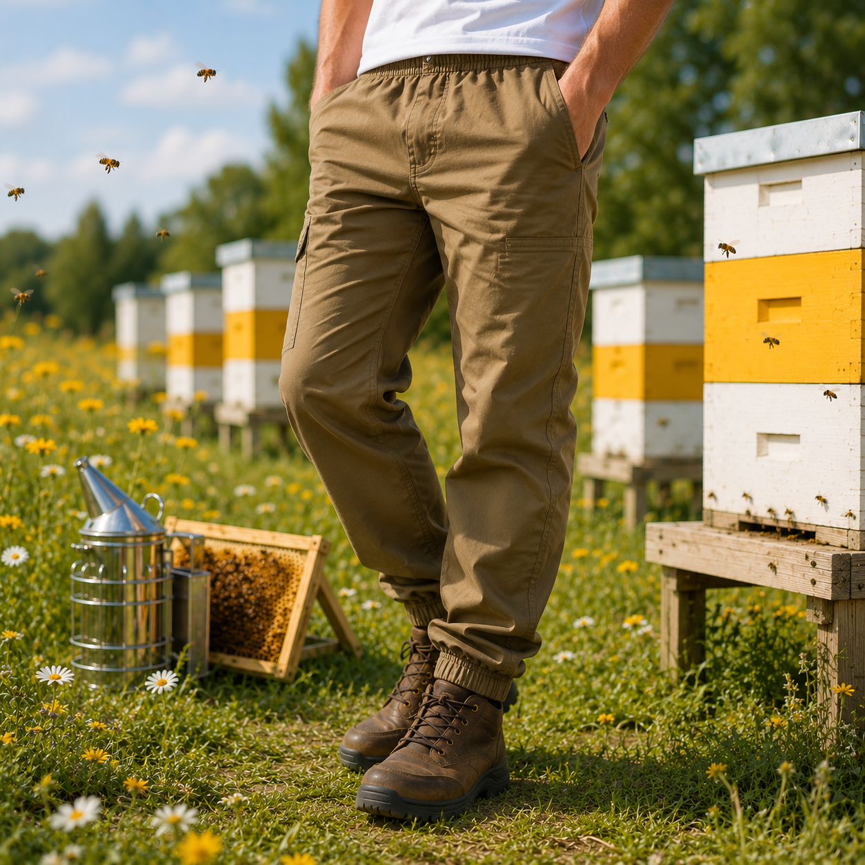Cotton Bee Keeping Trouser – Khaki Brown