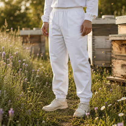 Cotton Bee Keeping Trouser - White