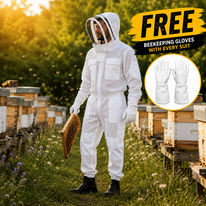 Premium Ventilated Beekeeping Suit - White