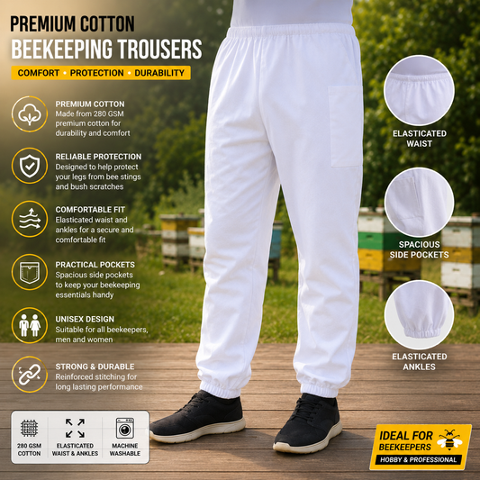 Premium Ventilated Bee Keeping Trouser - White