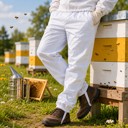 Cotton Bee Keeping Trouser - White