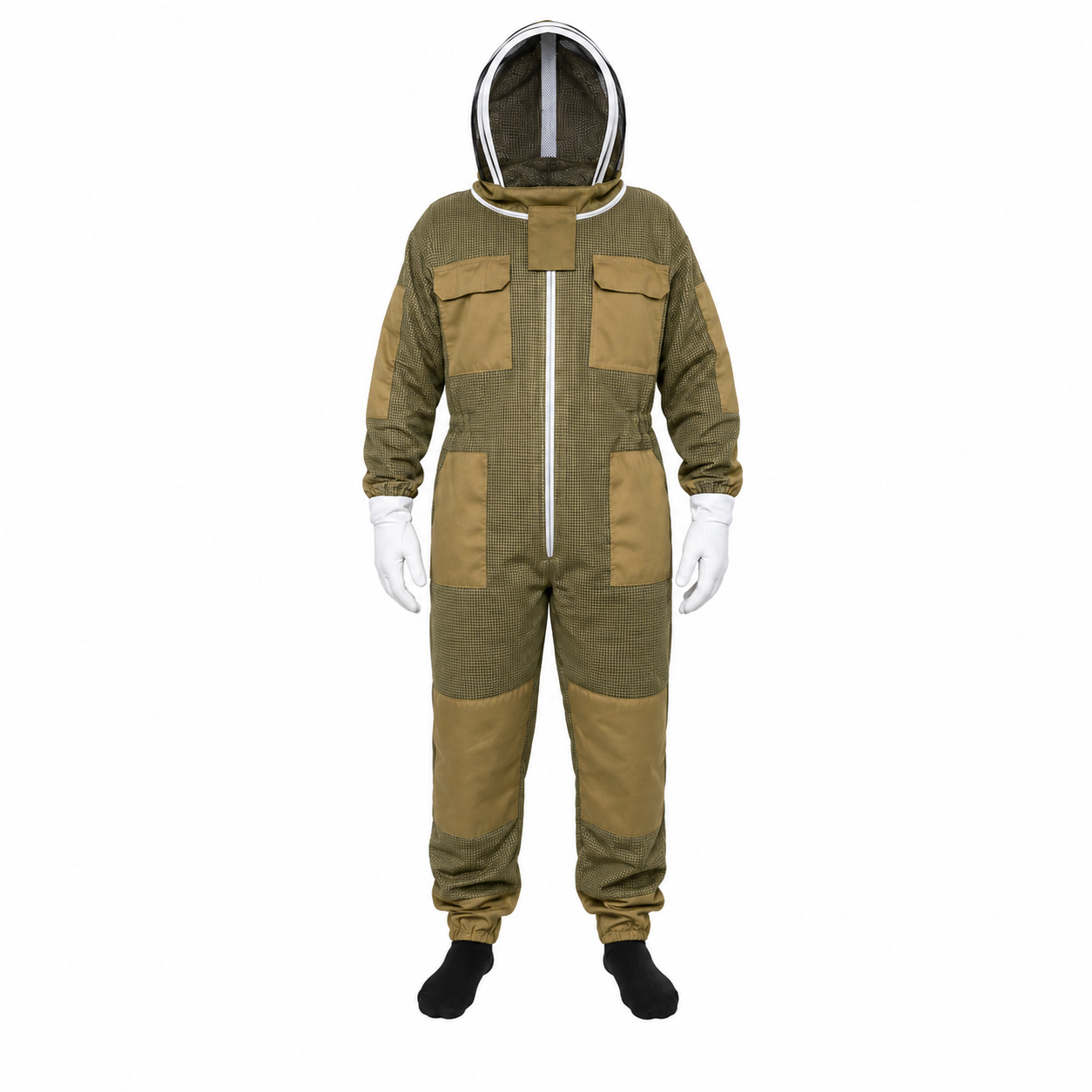Premium Ventilated Bee Keeping Suit – Khaki Brown